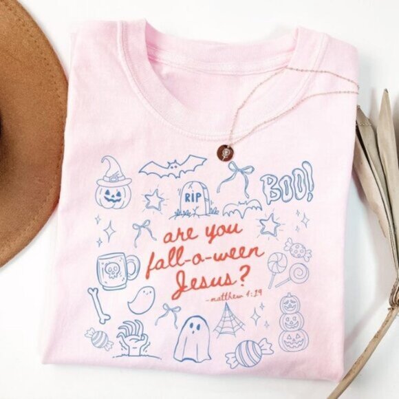 Tops - Halloween Christian Shirt, Faith Shirt, Fall Jesus Shirt